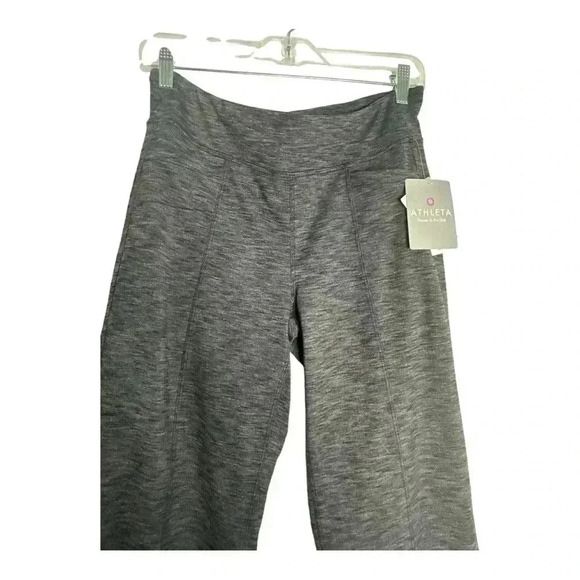 Athleta High Rise Bootcut Leggings Heather Gray Yoga Pants Size Medium - Picture 3 of 6